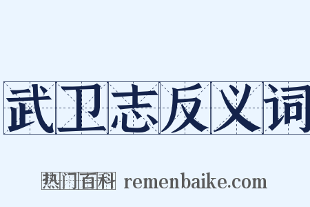 武卫志反义词是什么意思的图片